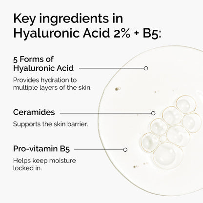 The Ordinary Hyaluronic Acid 2% + B5 (with Ceramides), Multi-Depth Hydration Serum for Plumper, Smoother Skin(Pack of 2)